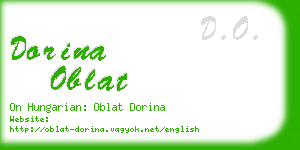 dorina oblat business card